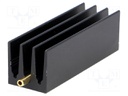 Heatsink: extruded; grilled; TO220; black; L: 50mm; W: 16mm; H: 16mm