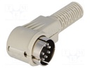 Plug; DIN; male; PIN: 8; Layout: 262°; angled 90°; for cable