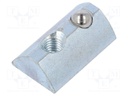 Nut; for profiles; Width of the groove: 8mm; steel; Thread: M5