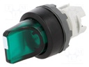 Switch: rotary; Stabl.pos: 1; 22mm; green; Illumin: MLB-1; IP66