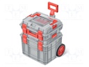 Toolbox; 450x380x545mm; polymer; C BLOCK; IP55; 25kg; on wheels