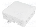 Enclosure: junction box; X: 95mm; Y: 95mm; Z: 40mm; wall mount; IP54