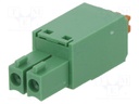 Pluggable terminal block; 3.5mm; ways: 2; straight; plug; female