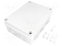 Enclosure: junction box; X: 140mm; Y: 190mm; Z: 70mm; IP65; grey