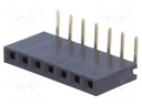 Socket; pin strips; female; PIN: 7; angled 90°; 2.54mm; THT; 1x7