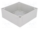 Enclosure: enclosure base; X: 130mm; Y: 130mm; Z: 50mm; MNX; ABS; grey