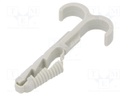 Holder; Cable P-clips,for braids,protective tubes; light grey