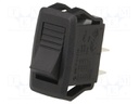 ROCKER; SPST; Pos: 2; OFF-ON; 10A/24VDC; black; none; Rcont max: 50mΩ