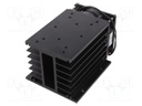 Heatsink: extruded; H; black; L: 100mm; W: 140mm; H: 81mm; aluminium