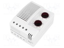 Sensor: temperature and humidity; Contacts: SPDT; 10A; IP20