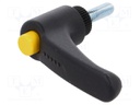 Lever; adjustable; Thread len: 16mm; Lever length: 44mm; -30÷130°C