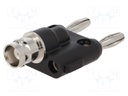 Adapter; BNC socket,banana 4mm plug x2; 500VAC