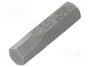 Screwdriver bit; Allen hex key; HEX 5,5mm; Overall len: 25mm