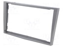 Radio mounting frame; Opel; 2 DIN; silver