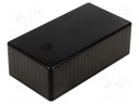 Enclosure: multipurpose; X: 65mm; Y: 120mm; Z: 36mm; 1591; ABS; black