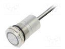 Switch: capacitive; Pos: 2; SPST-NO; 0.01A/12VDC; IP68; OFF-(ON)