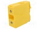 Splice terminal: rail; 35÷120mm2; ways: 1; terminals: 2; yellow