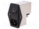 Connector: AC supply; socket; male; 1A; 250VAC; IEC 60320; -25÷85°C