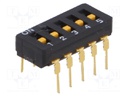 Switch: DIP-SWITCH; Poles number: 5; ON-OFF; 0.03A/30VDC; Pos: 2