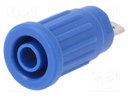 Socket; 4mm banana; 24A; 1kV; blue; push-in; 33mm; -25÷80°C; 5mΩ