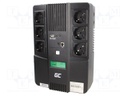 Power supply: UPS; 270x190x92mm; 360W; 600VA; 3.6kg; 7mAh; 50÷60Hz