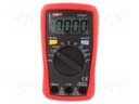 Digital multimeter; LCD,with a backlit; VDC: 200m/2/20/200/600V