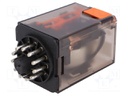 Relay: electromagnetic; 3PDT; Ucoil: 230VAC; 10A/250VAC; 10A/30VDC