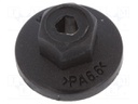 Nut; 10pcs; BMW,Mercedes,Mini,Opel,VW; black; V: with flange