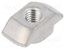 Nut; for profiles; Width of the groove: 10mm; stainless steel