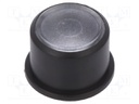 Button; round; black; Application: MEC1625006,MEC3FTH9; Ø9.6mm