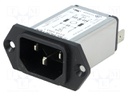 Connector: AC supply; socket; male; 10A; 250VAC; IEC 60320; 0.4mH