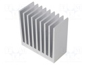 Heatsink: extruded; grilled; natural; L: 37.5mm; W: 80mm; H: 80mm