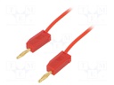 Test lead; PVC; 0.3m; red; 10A; 60VDC; Cond.cross sec: 0.5mm2; 30VAC