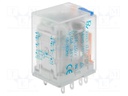 Relay: electromagnetic; DPDT; Ucoil: 24VDC; 10A/240VAC; 10A/24VDC