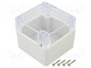 Enclosure: multipurpose; X: 90mm; Y: 90mm; Z: 75mm; ZP; ABS; gasket