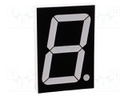 Display: LED; 7-segment; 56mm; 2.3"; No.char: 1; yellow; 30mcd; anode