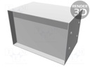 Enclosure: with panel; 1458; X: 152mm; Y: 102mm; Z: 102mm; black