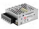 Power supply: switched-mode; modular; 15.6W; 12VDC; 62.5x51x28mm