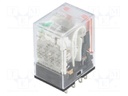 Relay: electromagnetic; 4PDT; Ucoil: 24VDC; 3A/220VAC; 3A/24VDC; 3A