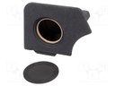 Car loudspeaker enclosure; MDF; black melange; textil; 8l; 200mm