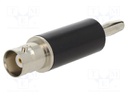 Adapter; 60VDC; max.50°C; banana 4mm plug,BNC female; 52.83mm