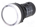 Control lamp; 22mm; L22; -20÷60°C; Illumin: LED 230VAC; Ø22.5mm