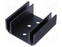 Heatsink: extruded; U; TO3; black; L: 50mm; W: 50mm; H: 21mm; aluminium