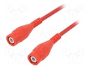 Test lead; 2x BNC male plug; Len: 1m; red; Z: 45Ω; Mat: brass