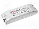 Power supply: switched-mode; LED; 62.4W; 48VDC; 33.6÷48VDC; 1.3A