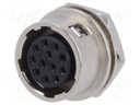 Socket; Connector: circular; HR10; female; PIN: 12; push-pull; 2A