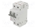 Circuit breaker; 230/400VAC; Poles: 2; DIN; Charact: B; 6kA; IP20