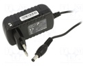 Power supply: switched-mode; plug; 9VDC; 2A; 18W; Plug: straight