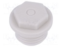 Stopper; M16; IP54; Mat: polyamide; grey; with pierceable membrane