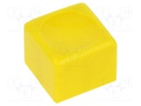 Button; rectangular; yellow